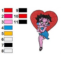 Betty Boop Embroidery Design 56